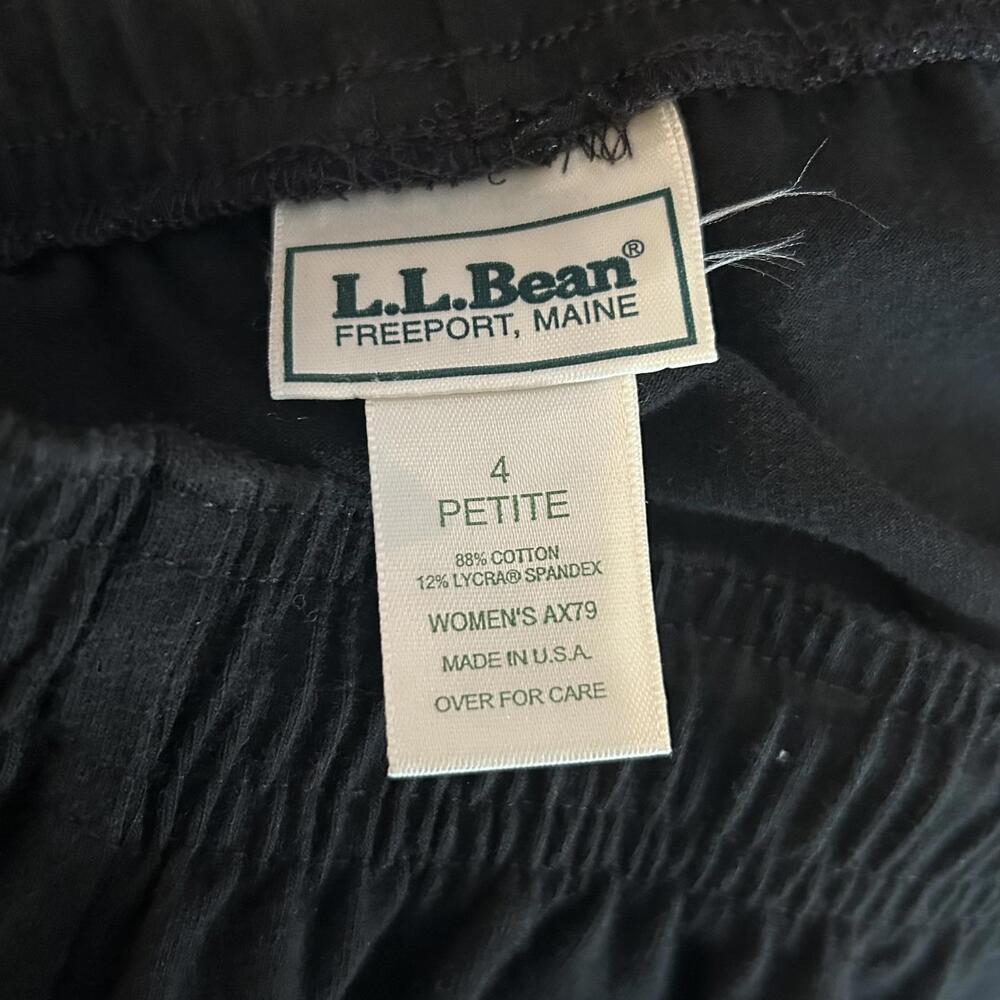 L.L. Bean Vintage Womens Black Stirrup Leggings Size P4 Retro 80s - Picture 4 of 4